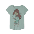 thumbnail image 1 of Girls' Short Sleeve Graphic T-Shirt Size 8, 1 of 2