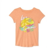 Girls Short Sleeve Love Summer Graphic T-Shirt Size 18