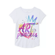 Girls Short Sleeve My Art Princess Graphic T-Shirt Size 14-16