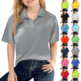 thumbnail image 1 of Girls Short Sleeve Polo Shirts Kids School Uniform Pique Polo Shirt 5-14 Years Gray 120, 1 of 4