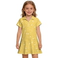 thumbnail image 1 of Girls Short Sleeve Polos Dress with Pockets Back to School Uniform Summer Casual Flowy Dresses, 1 of 5
