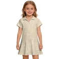 thumbnail image 1 of Girls Short Sleeve Polos Dress with Pockets Back to School Uniform Summer Casual Flowy Dresses, 1 of 5