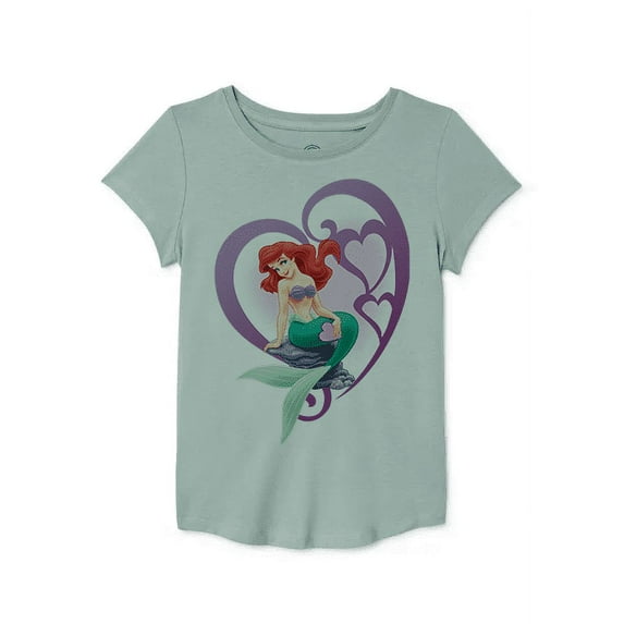 Girls' Short Sleeve Princess Ariel Graphic T-Shirt Size 8