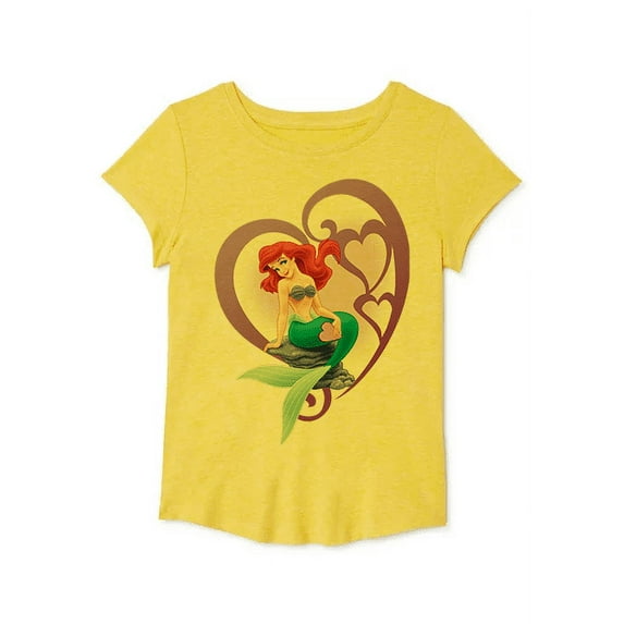 Girls' Short Sleeve Princess Ariel T-Shirt Size 18