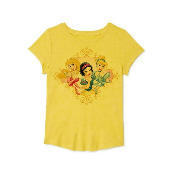 Girls' Short Sleeve Princesses Collection T-Shirt Size 4-5