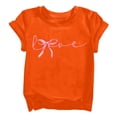 thumbnail image 1 of Girls Short Sleeve Shirts Cute Bow Knot Print Shirt Summer Crewneck Casual T Shirt Tops Tee School Streetwear Dance T Shirt, 1 of 5