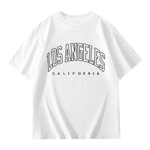 Girls Short Sleeve Shirts Graphic Letter Print Casual Crewneck Basic Tees Boys White Shirt Girls Shirts Size 8-10 Years