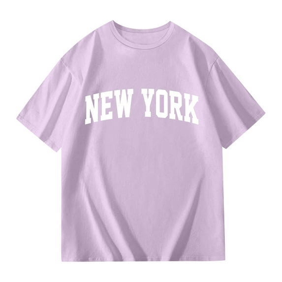 Girls Short Sleeve Shirts Graphic Letter Print Summer Crewneck Tops Basic Tees Kids T Shirt Shirts for Girls 10-12 Years