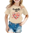 thumbnail image 1 of Girls Short Sleeve T Shirt Basic Crewneck Tees Kids Heart Printing Summer Tops 1-14 Years, 1 of 4