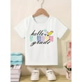 thumbnail image 1 of Girls' Short-Sleeve T-Shirt - Breathable & Sweat-Resistant, Soft Cotton Fabric with Colorful "Hello Grade" Print, Casual Summer Top for Outdoor Play and School Activities, Shirts for Gi, 1 of 6