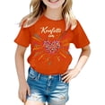 thumbnail image 1 of Girls Short Sleeve T Shirt Crewneck Tees Kids Firework Printing Summer Tops Basic 1-14 Years, 1 of 3
