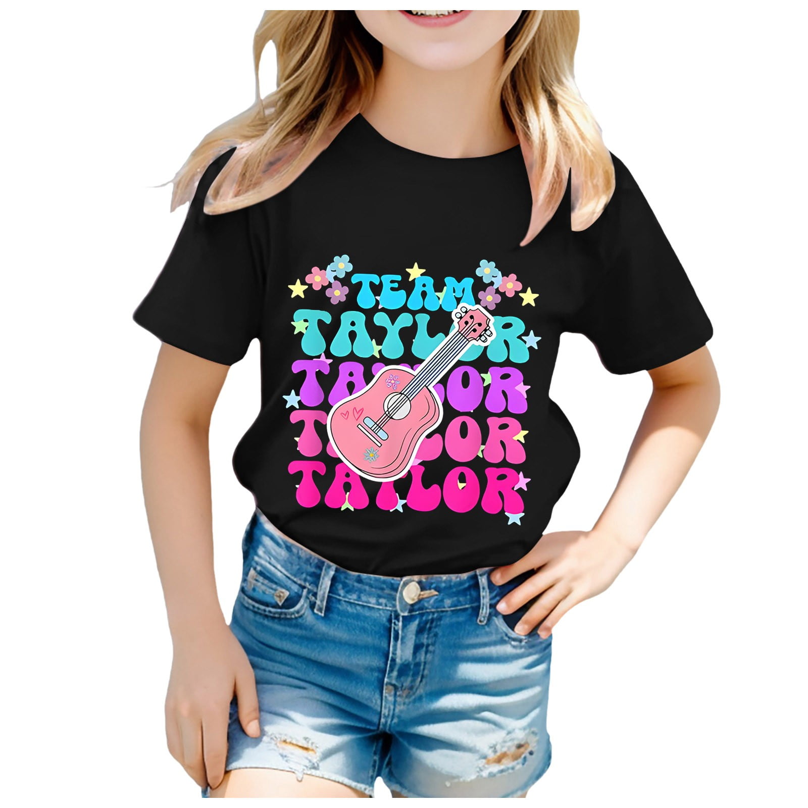 BLACKOO Women's Comfy Graphic T-Shirt - Light Green Cute Top, Short Sleeve