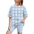 thumbnail image 1 of Girls Short Sleeve T Shirts Kids Summer Oversized Tops Casual Crewneck Basic Tees 5-15y, 1 of 8