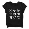 thumbnail image 1 of Girls Short Sleeve T Shirts Kids Summer Tops Loose Fit Comfy Crewneck Basic Tees 2‐13 Years Casual Cute Heart Print Shirt, 1 of 5