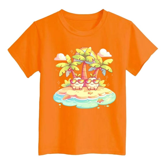 Girls Short Sleeve Tops Color Block School Tee Tops Round Neck Toddler Girl Summer Outfits Girl Outfits 6-7 Years Summer&nbsp;Clothes