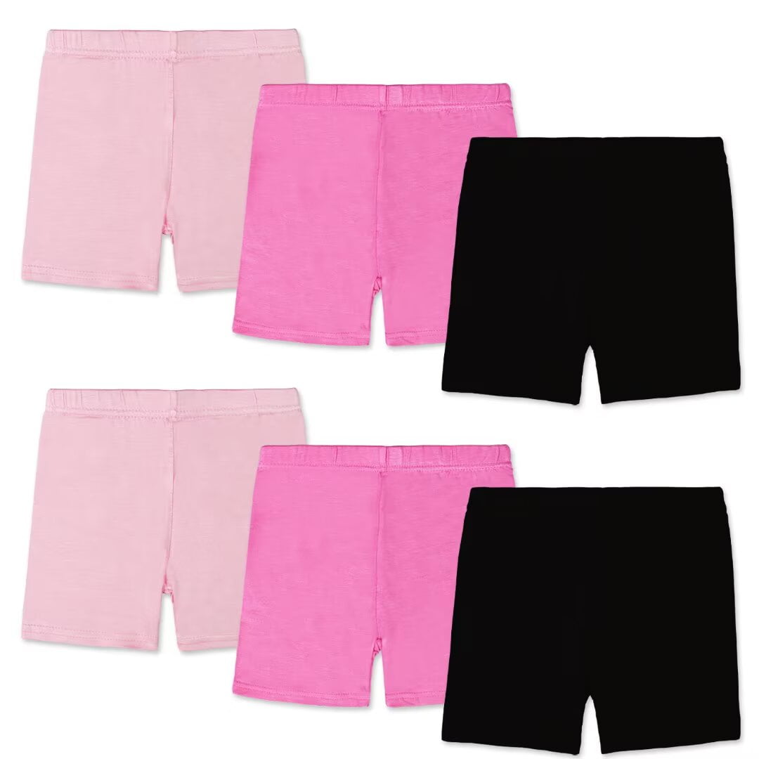 ActiveGirl 6-Pack Girls’ Safety Shorts – Soft Bike Leggings