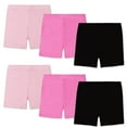 thumbnail image 1 of Girls Short Under Dress Dance Tight Safety Short Soft Bike Leggings Pack of 6, Sports Play Underdress 7-8 Years, 1 of 5