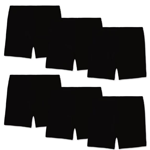 Girls Short Under Dress Dance Tight Safety Short Soft Bike Leggings Pack of 6, Sports Play Underdress 7-8 Years