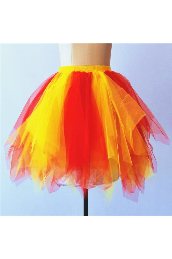 Girls Short Vintage Ballet Bubble Puffy Tutu Petticoat Skirt White 110