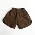 thumbnail image 1 of Girls Shorts Brown Elastic Causal Sports Girl Summer Clothes Girls' Fashion 4-5 Years, 1 of 5