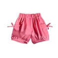 thumbnail image 1 of Girls Shorts Dgankt 2025 Most Popular Girls Fashion Solid Color Cute Shorts Loose Home Pants Petal Shorts Bike Shorts for Girls, 1 of 6