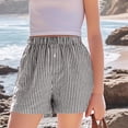 thumbnail image 1 of Girls Shorts For Everyday Casual Wear Running Ages 3 To 14 Comfortable Elastic Fit Spring Summer Activities, 150, Black, 1 of 5