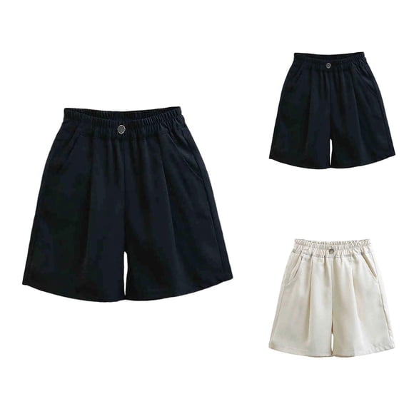Girls' Shorts Girls Summer Clothes 2025 Girls Summer Casual Shorts Elastic Waist Comfortable Stretchy Fabric Shorts For Daily Wear Outdoor Activities