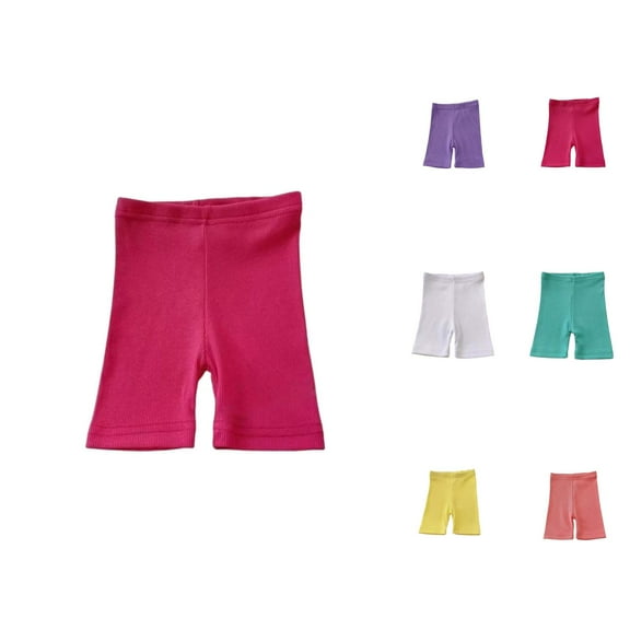 Girls Shorts Girls Summer Clothes 2025 Girls Summer Shorts Thin Comfortable Stretchable Casual Underwear Layer Front Solid Color Pants for Toddler Kids Daily Wear