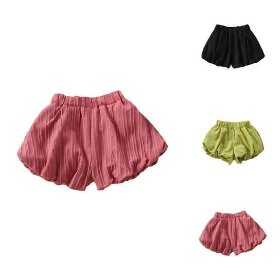 Girls' Shorts Girls Summer Shorts Girls Summer Shorts Toddlers Kids Elastic Waist Soft Breathable Casual Playwear Comfortable Outdoor Pants Baby 12M-5Y