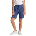thumbnail image 1 of Girls' Shorts Jeans Bermuda Shorts Kids Wide Leg Summer Athletic SweatShorts Elastic Waist Loose Casual Clothes with Pockets Dark Blue 7-8 Years, 1 of 7