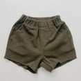 thumbnail image 1 of Girls Shorts Loose Fit Green Shorts Elastic School Uniform for Girls 2-3 Years, 1 of 3