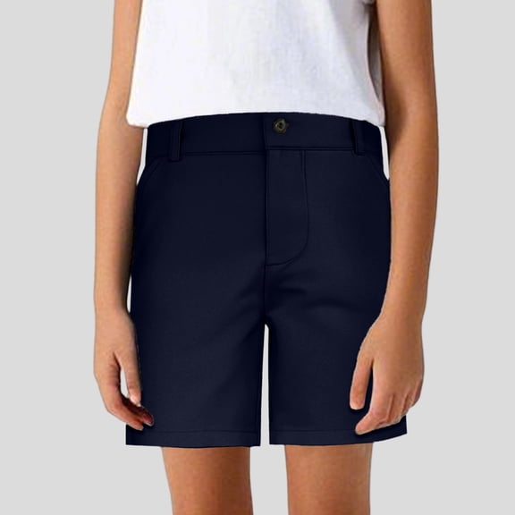 Girls Shorts Loose Fit Navy Shorts High Waisted Girls Summer Clothes 4-5 Years