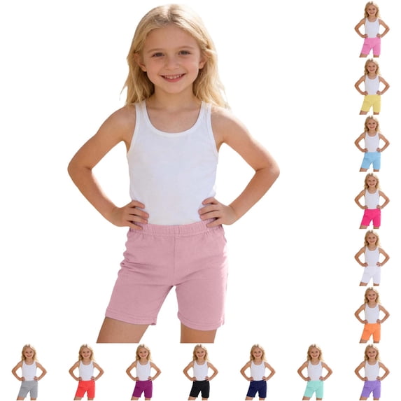 Girls Shorts Pants Dance Leggings Soft Breathable Playwear for Kids Sprint Shorts 5-6 Years