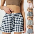 thumbnail image 1 of Girls' Shorts Ruffle Elastic Waist Kids Checkered Lightweight Bottoms with Pockets 5-14 Y Summer, 1 of 6
