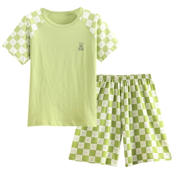 Girls Shorts Sets Size 5T Toddler Girl Clothes Summer Toddler Girls Color Block Short Sleeve Shorts Sweatsuit Outfits 2 Piece Clothing Set