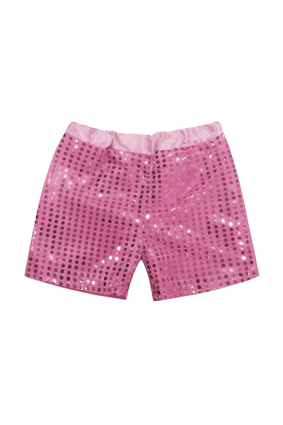 Girls Shorts Size 10-12 Drawstring Elastic Waist Knee Length Long Shorts Straight Leg Children's Casual Breathable Gym Workout Performance Short Pink,150