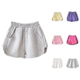 thumbnail image 1 of Girls' Shorts Stretchy Denim Shorts Girls Girls Summer Shorts Toddler Athletic Comfortable Stretchy Casual Beach Yoga Basic Solid Active Playwear, 1 of 5