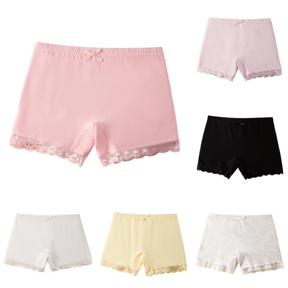 Girls Shorts Under Dress Dance Bike Shorts for Playground Gym Sports Pink Toddler Little Girls Soft Breathable 5-6 years