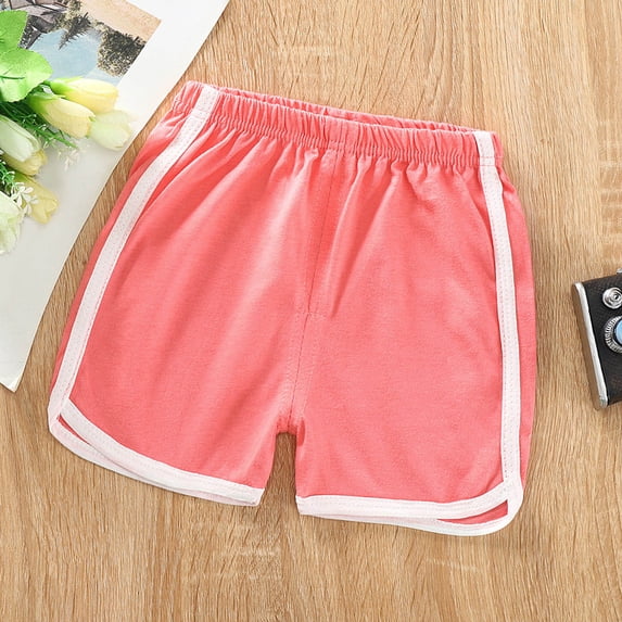 Girls Shorts Watermelon Red Elastic Causal Sports Girls Summer Clothes Biker Shorts 18-24 Months