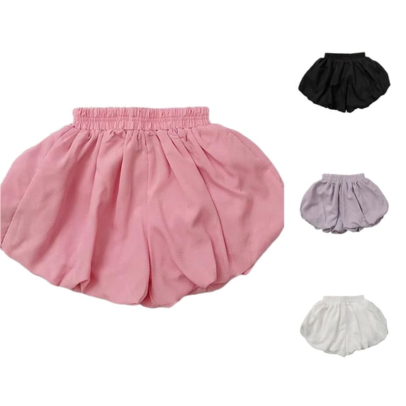 Girls Shorts for Kids Summer Outdoor Elastic Waist Short Pants for Toddlers and Children Everyday Playwear from Baby to Five Years