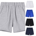 thumbnail image 1 of Girls Shorts solid color elastic waist Lightweight Summer Sports Thin Knit Shorts Casual Daily Wear, 1 of 3