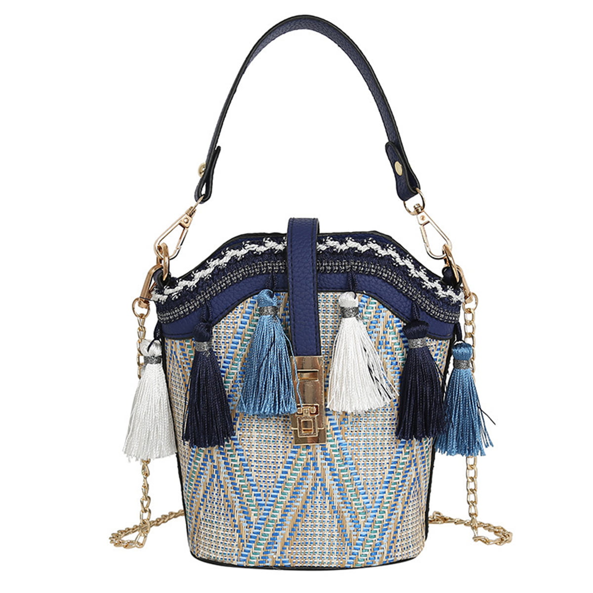 Women Straw Handbag Ladies Woven Knitting Messenger Crossbody Bags Summer  Bohemian Tassel Straw Beach Shoulder Bag | Wish