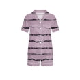 thumbnail image 1 of Girls Silk Pajamas Size 10-12 Printed Button Down Sleepwear Short Sleeve Top Shorts Soft Loungewear Satin Pj Set, 1 of 4