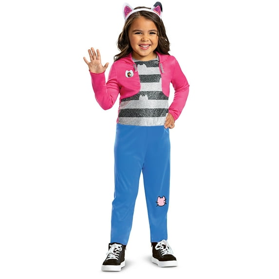 Girls Size (3T-4T) Gabby Classic Halloween Toddler Costume Gabby's Dollhouse, Disguise