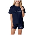 thumbnail image 1 of Girls Size 8 Summer Clothes Girls 2 Piece Clothing Sets Short Sleeve T Shirt and Elastic Waist Shorts, 1 of 4
