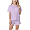 thumbnail image 1 of Girls Size 8 Summer Clothes Kids Summer Sport T-Shirt and Shorts Set Cute Graphic Clothing Sets Tracksuit, 1 of 4