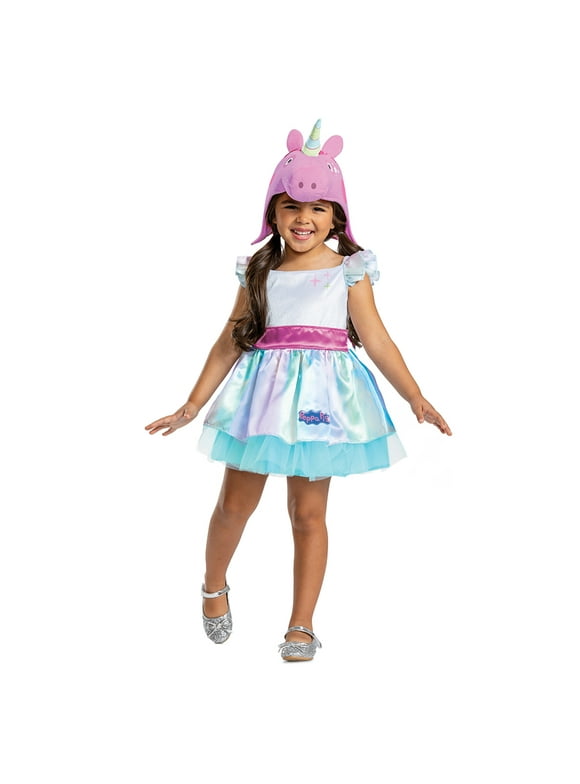 Girls Size XXS (2T) Peppa Pig Unicorn Halloween Toddler Costume Peppa Pig, Disguise