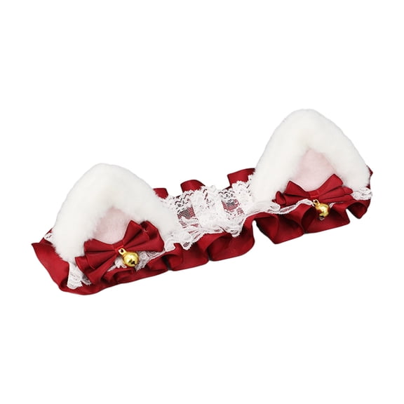Girls Ski Decoration Furry Kitten Ears Hair Bike Ski Cycling Ears Headband Adhesive Decoration