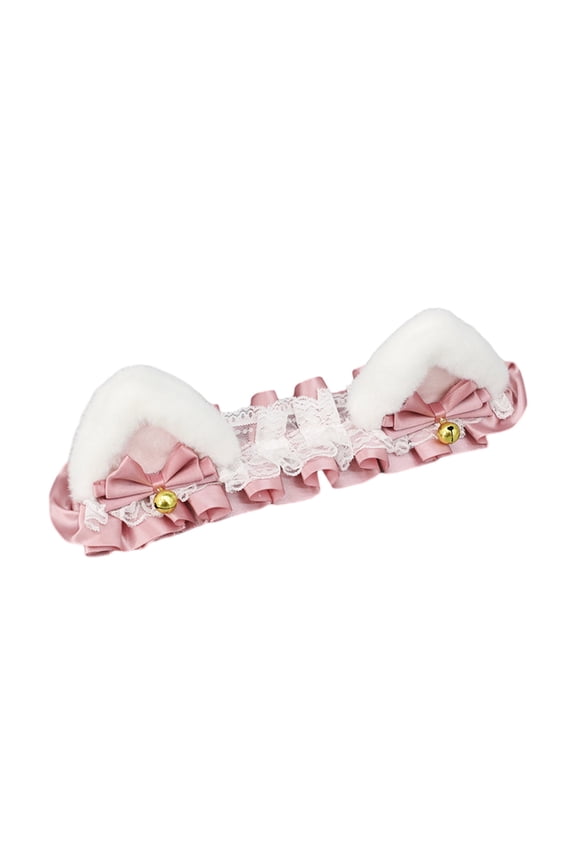 Girls Ski Decoration Furry Kitten Ears Hair Bike Ski Cycling Ears Headband Adhesive Decoration