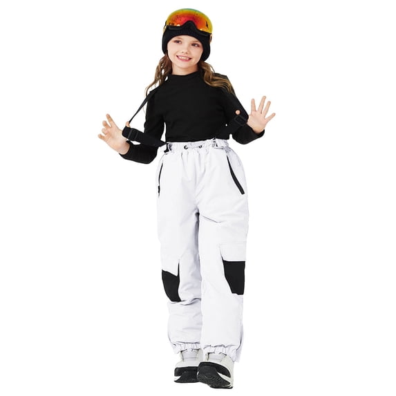Girls Ski Pants Insulated Snow Pants Waterproof Winter Outdoor Hiking Pants Adjustable Waist Snowboard Pant